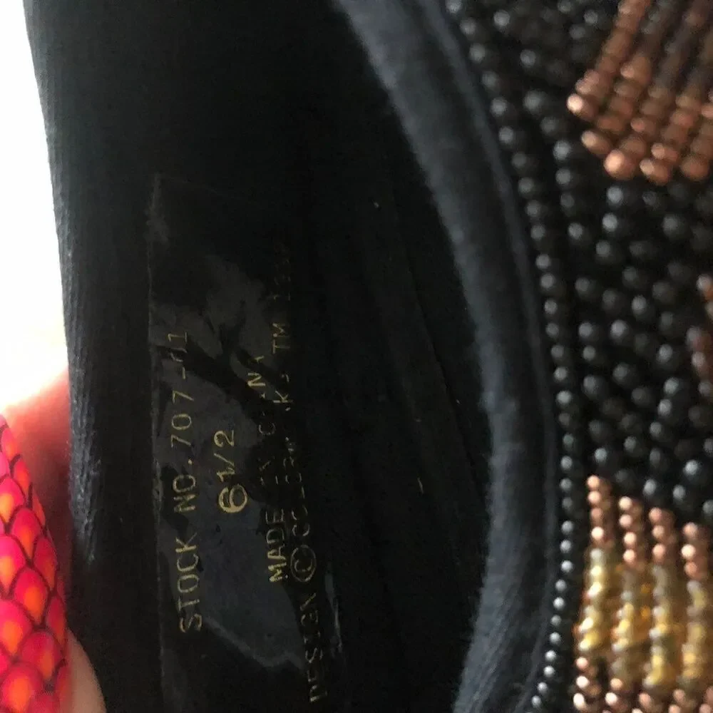 Colorwerks Vintage 90s Beaded Cheetah print Sneakers Size: 6.5